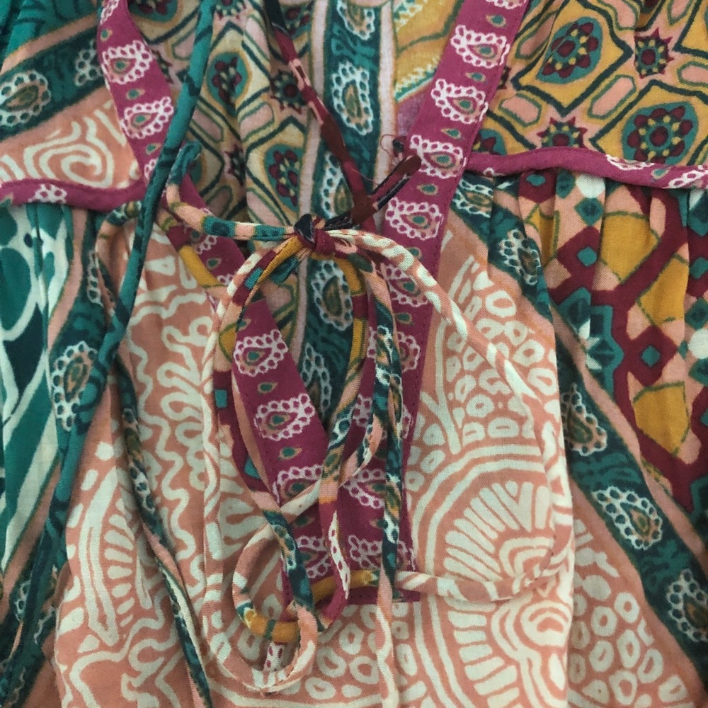 New ba&sh Women’s Faith Mixed Print Lace Up Blouse - Picture 7 of 16